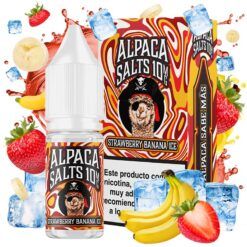 e-liquid en formato de 10 ml. con sabor fresa y platano.