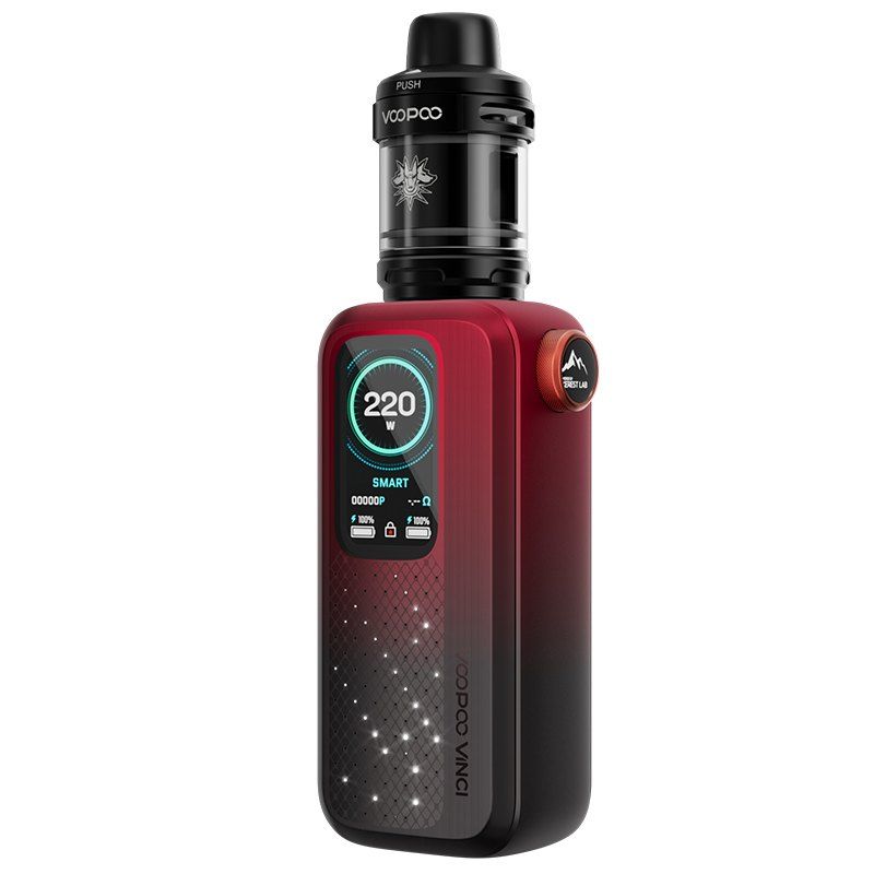 voopoo vinci spark color rojo negro