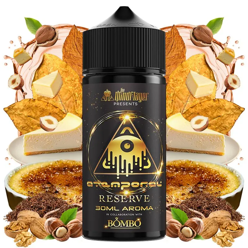 botella de 120ml con 30ml de aroma concentrado sabor tabaco crema queso frutos secos