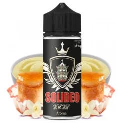 botella de 120ml con 14ml de aroma concentrado sabor bizcocho de vainilla, canela, caramelo y leche; humedecido con crema y licor, y coronado con crema tostada