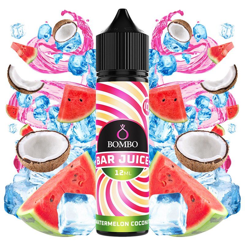 botella de 60ml con 12ml de aroma concentrado de sandia y coco