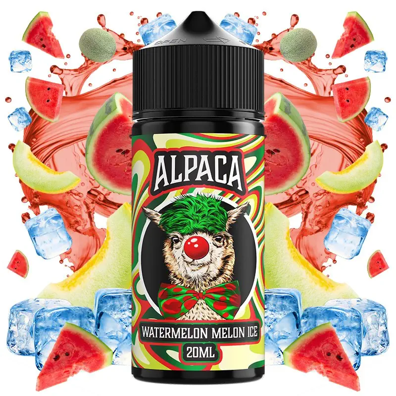 botella de 120ml con 20ml de aroma concentrado sabor sandia y melon