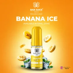 botella de 10ml con sales de nicotina sabor platano