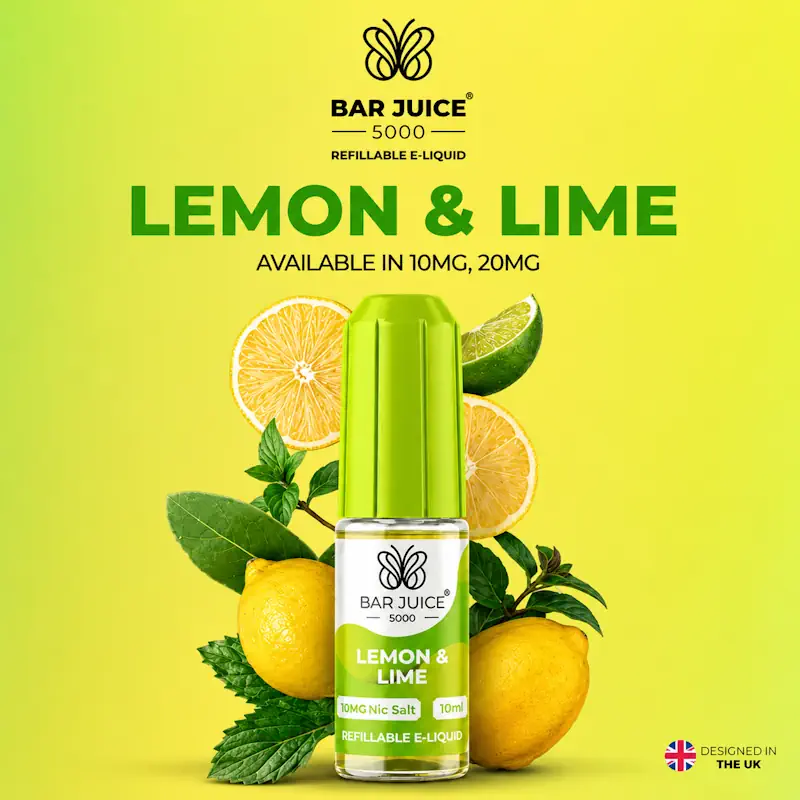 botella de 10ml con sales de nicotina sabor Lima Limon