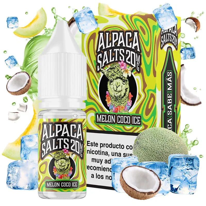 botella de 10ml con nicosales 20mg sabor melon coco