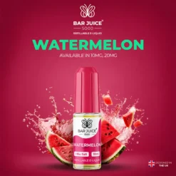 botella de 10ml con sales de nicotina sabor sandia